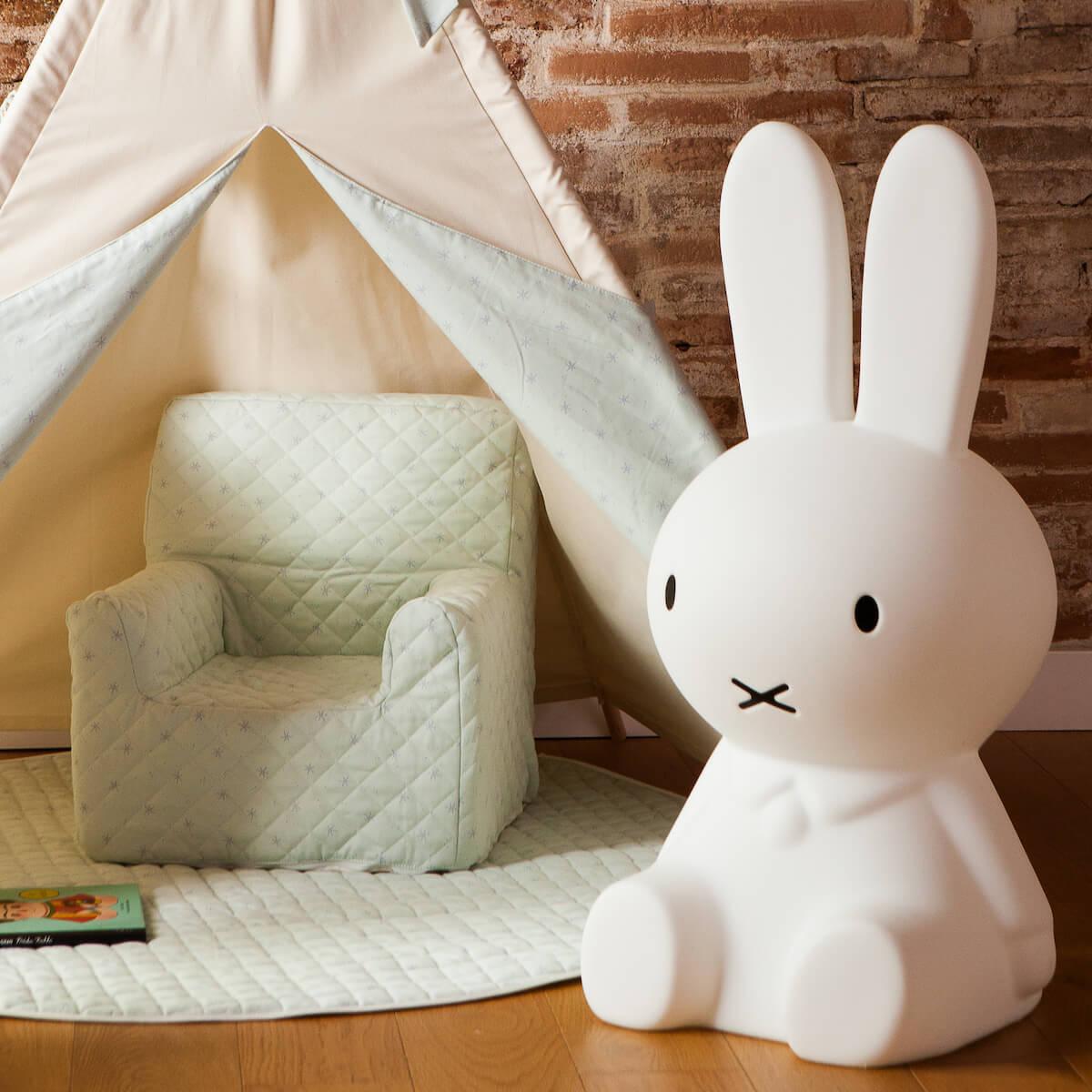 Tipi infantil beige STARS verde