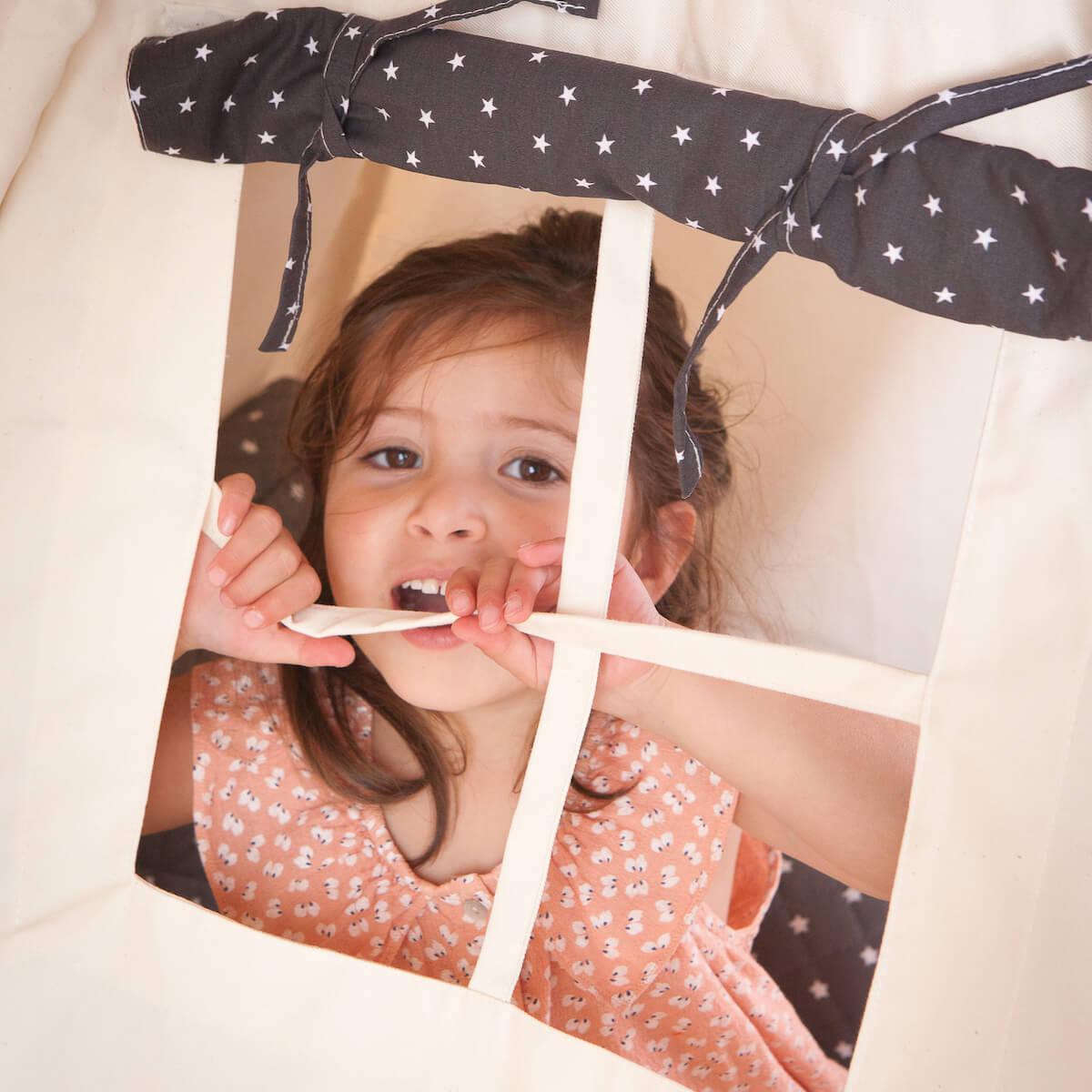 Tipi infantil STARS gris 