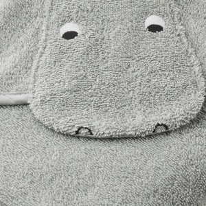 Toalla capucha ALBERT Liewood Hippo dove blue