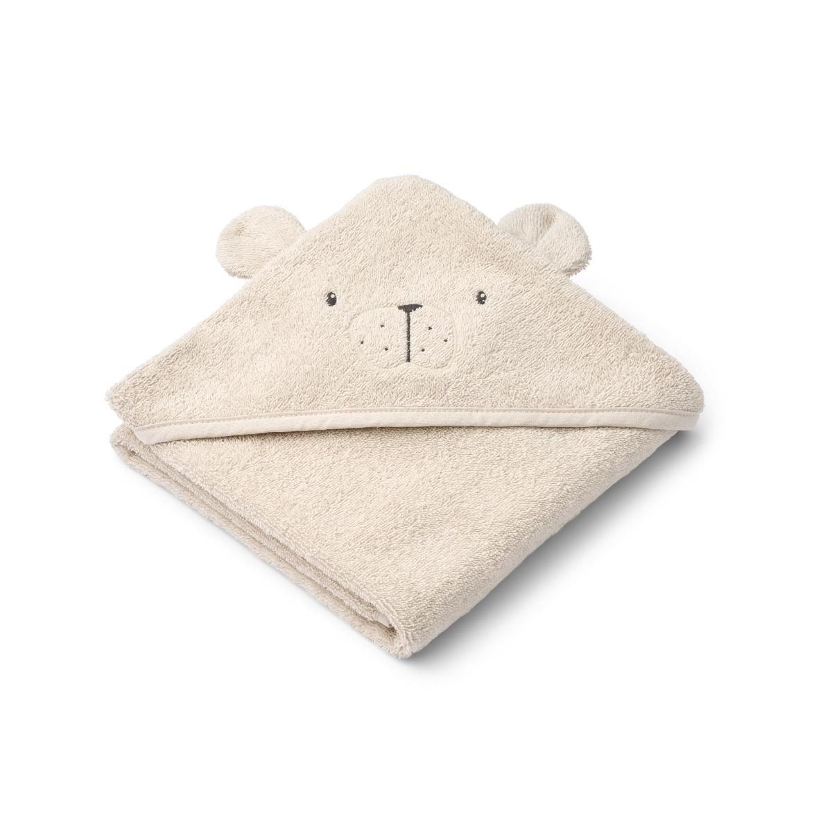 Toalla capucha ALBERT Liewood Oso sandy