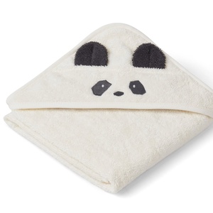 Toalla capucha ALBERT Liewood Panda creme de la creme