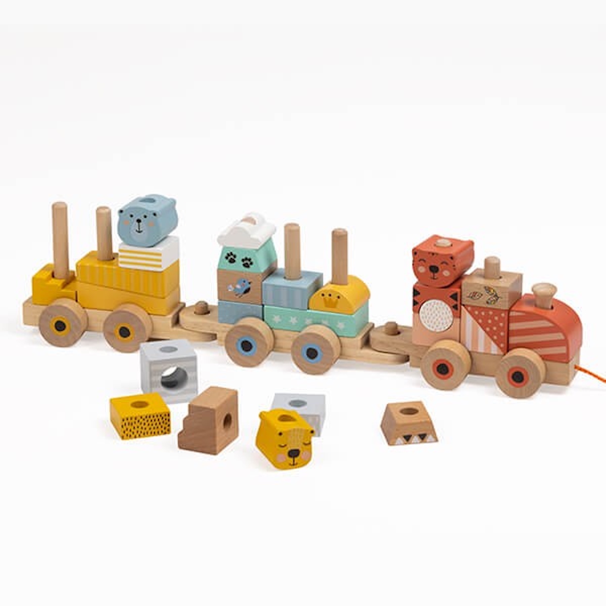 Tren arrastre madera WILD Eurekakids