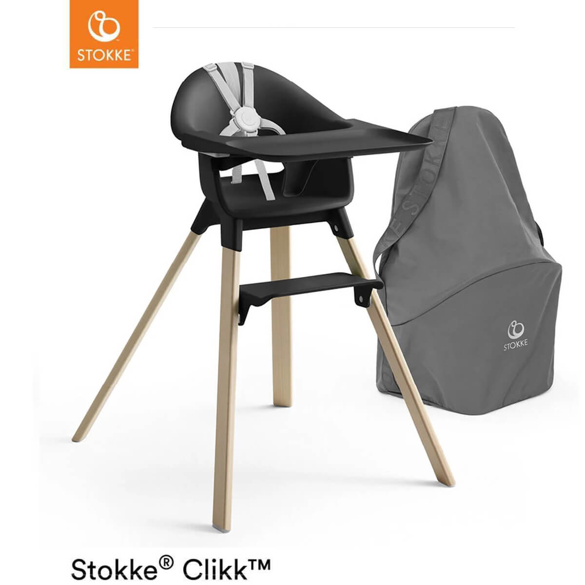 Trona bebé CLIKK™ Stokke negro natural