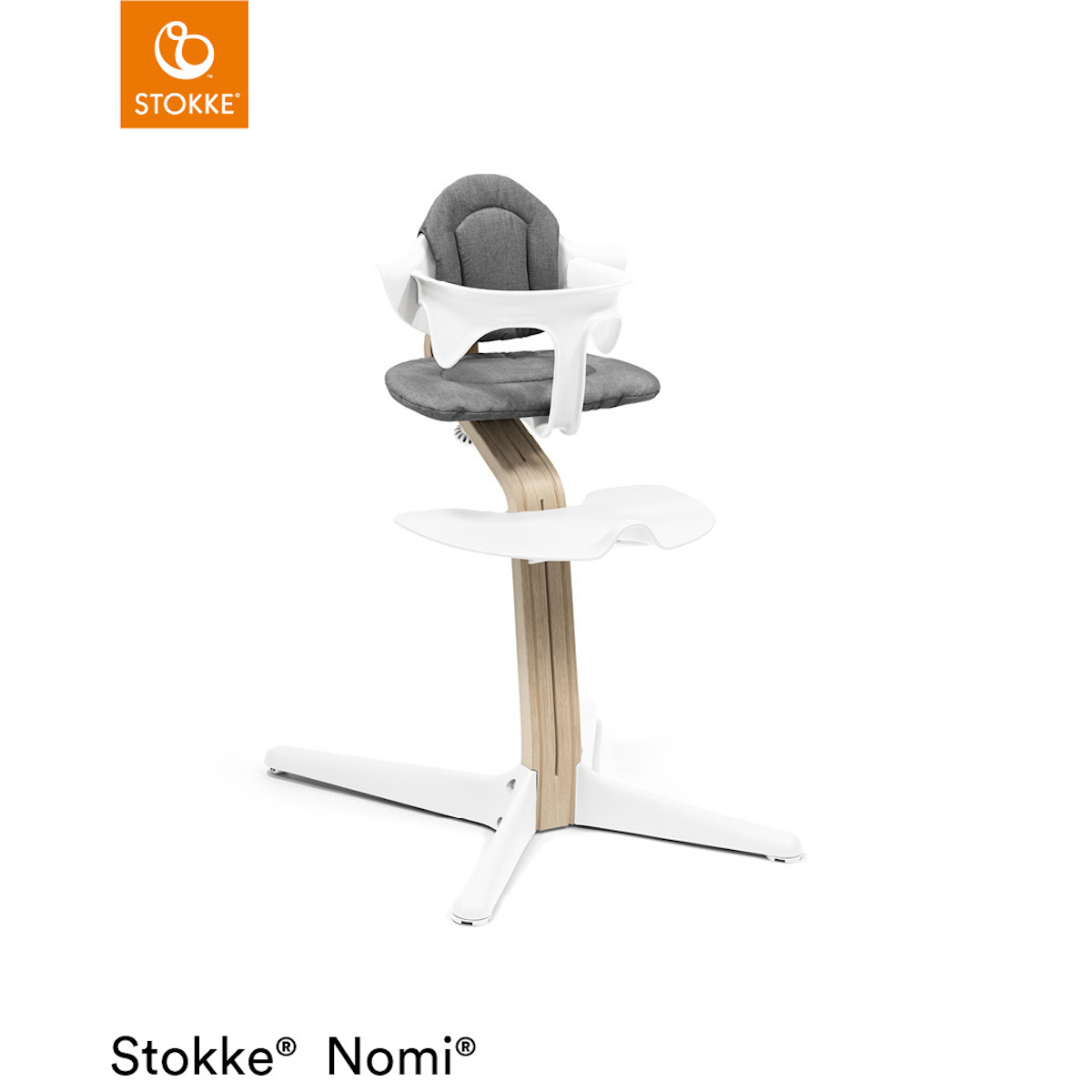 Trona bebé NOMI Stokke natural-blanco
