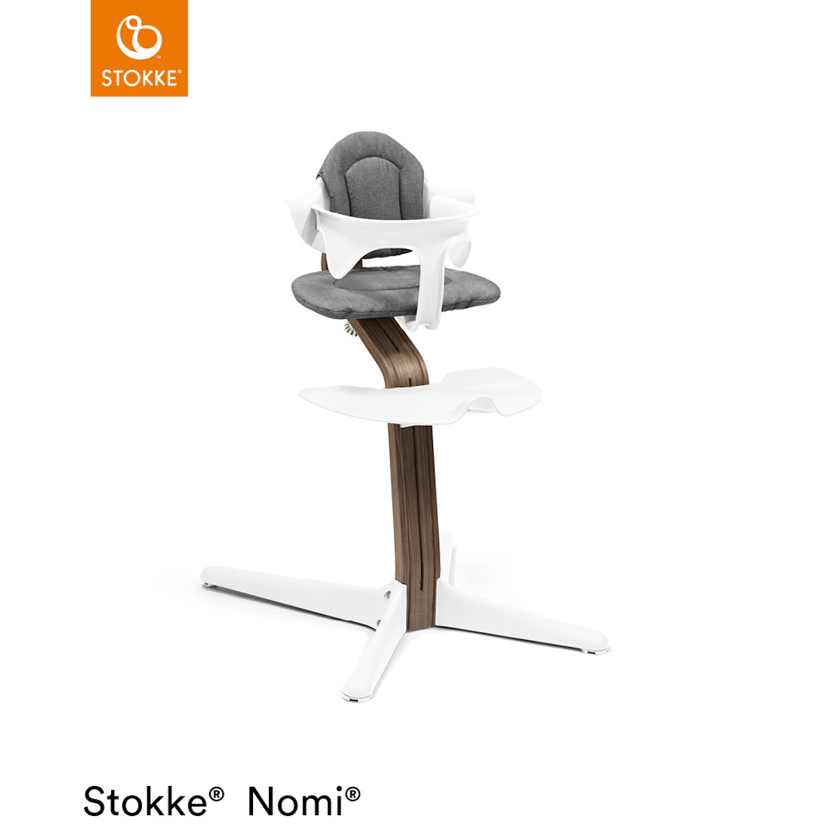 Trona bebé NOMI Stokke nogal-blanco
