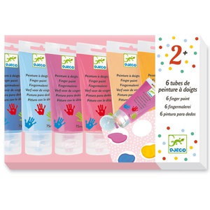 Tubos pintura dedos 6uds SWEET Djeco