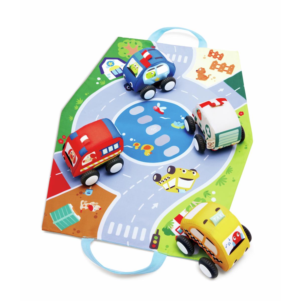 Vagones y pistas lavables con retroceso de Hape