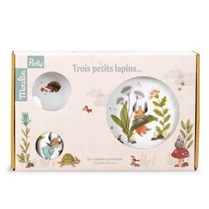 Vajilla porcelana TROIS PETITS LAPINS Moulin Roty