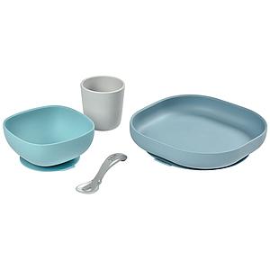Vajilla silicona 4 pzas Béaba jungle