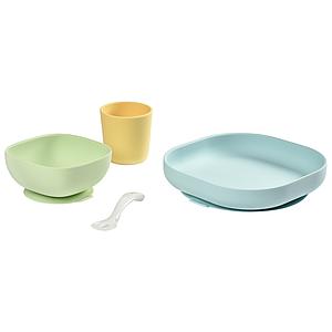 Vajilla silicona 4 pzas Béaba yellow
