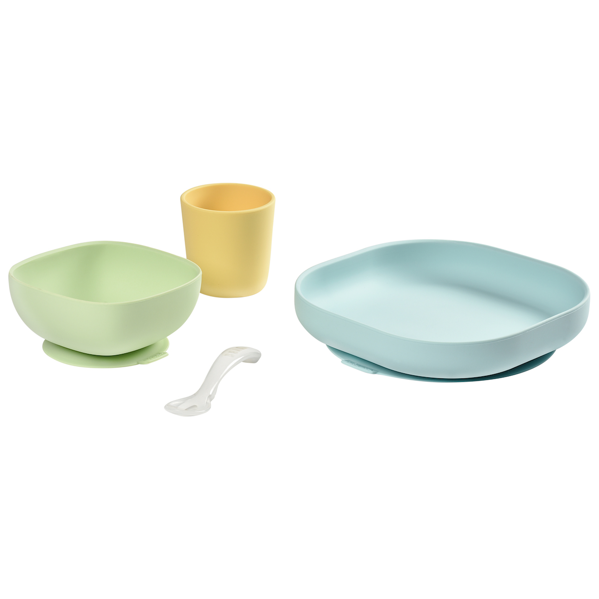 Vajilla silicona 4pzas Béaba yellow
