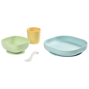 Vajilla silicona 4pzas Béaba yellow