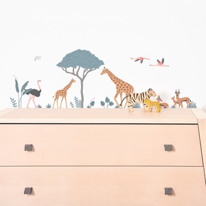 Vinilo mural ANIMALES SALVAJES Lilipinso multicolor
