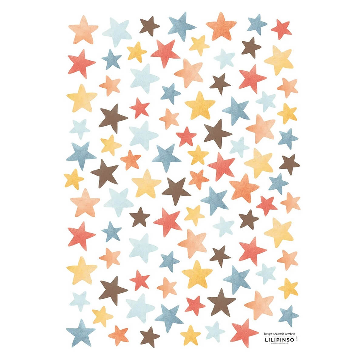 Vinilo mural Estrellas multicolores GENTLE FRIENDS Lilipinso