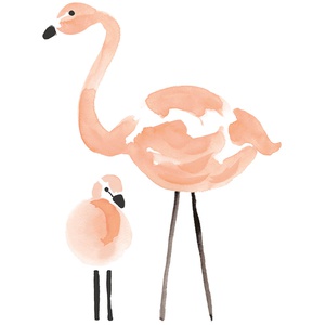 Vinilo mural FLAMENCOS Lilipinso rosa