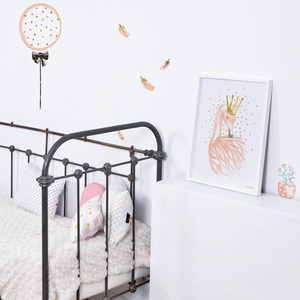 Vinilo mural GLOBOS Lilipinso rosa-dorado