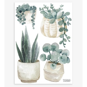 Vinilo mural Macetas-Plantas GREENERY Lilipinso