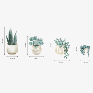Vinilo mural Macetas-Plantas GREENERY Lilipinso