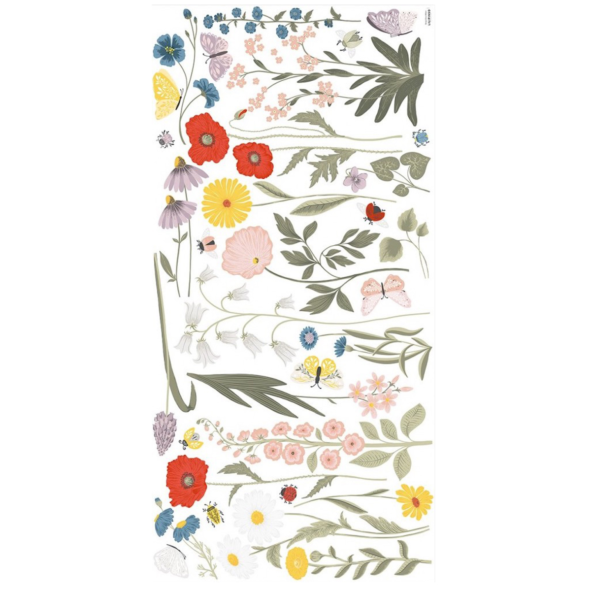 Vinilo mural WILDFLOWERS Lilipinso Grandes flores campo
