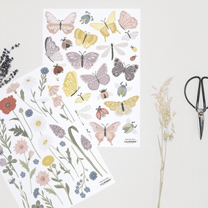 Vinilo mural WILDFLOWERS Lilipinso Mariposas-insectos
