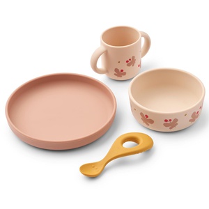 Vivi Printed Tableware Set Liewood Butterfly Apple blossom