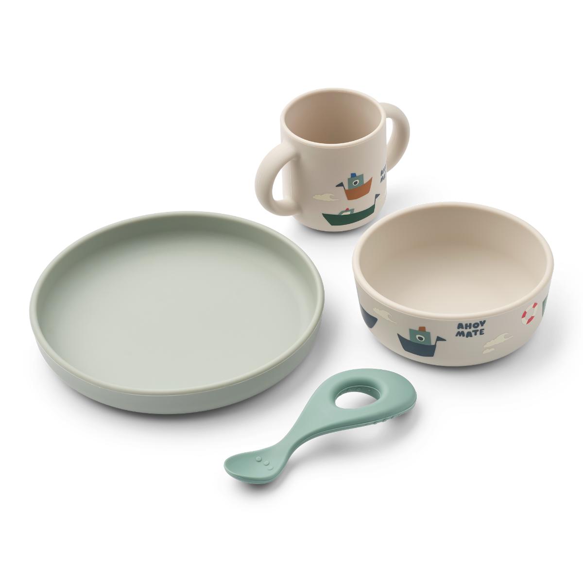 Vivi Printed Tableware Set Liewood Sailing Sandy